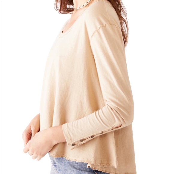 NWT Free People Peony Long Sleeve Tee shirt - Picture 3 of 5